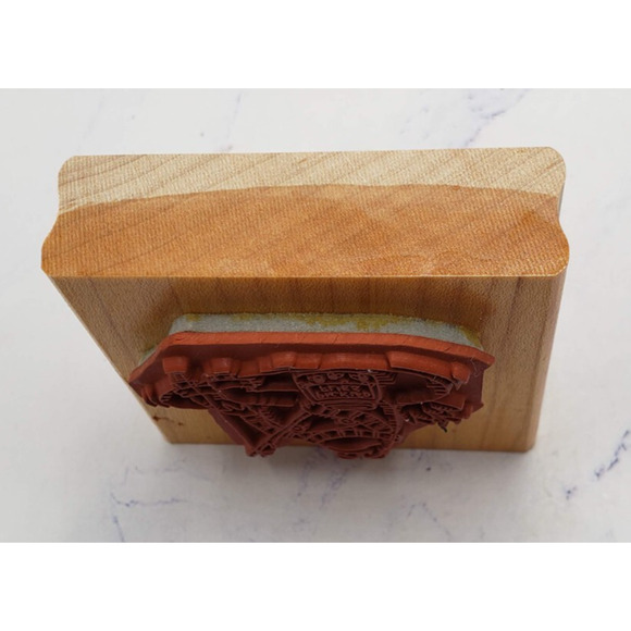 Stampin Up Fishing Frog on Lilly Pad Wood Mounted Rubber Stamp - Picture 4 of 7